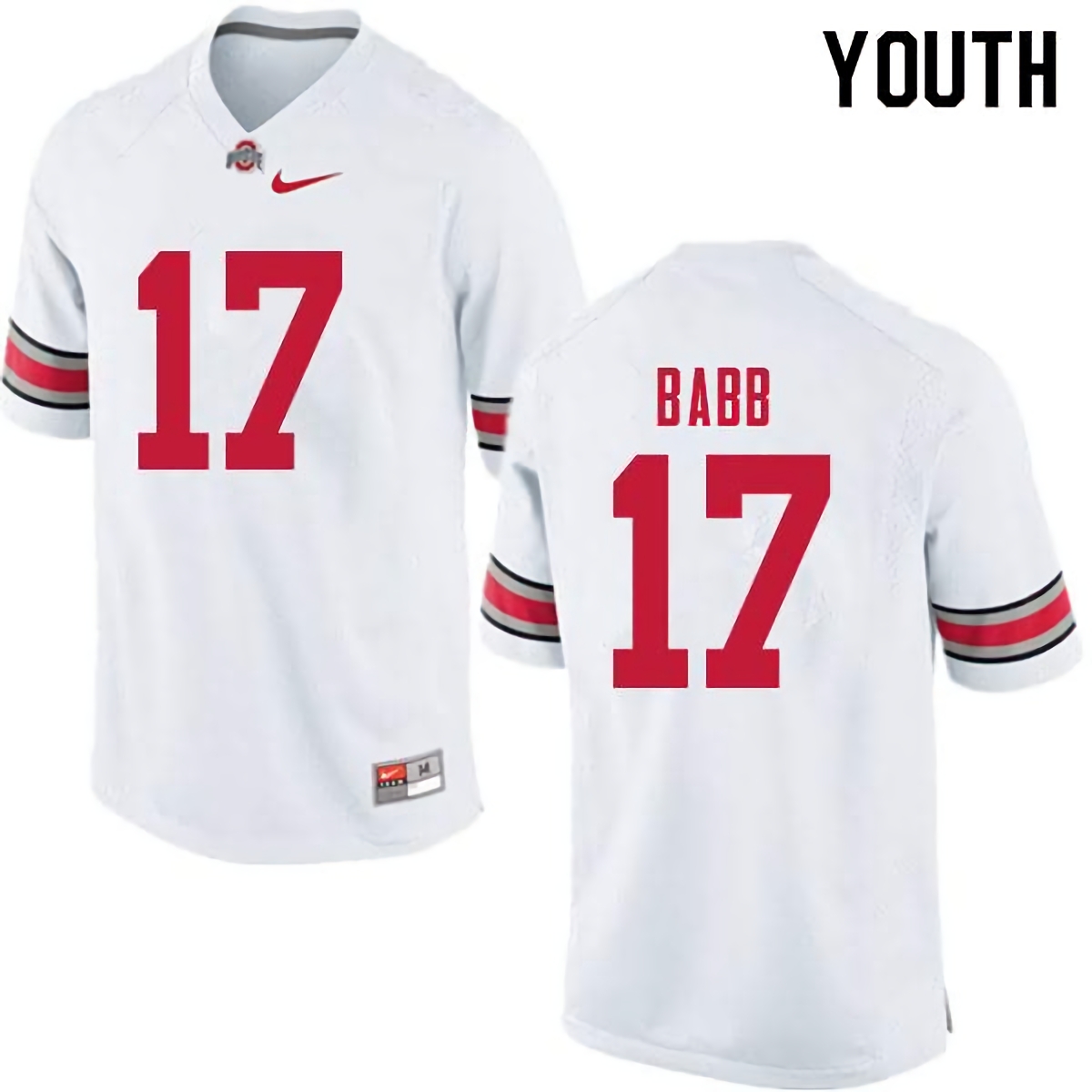 Kamryn Babb Ohio State Buckeyes Youth NCAA #17 Nike White College Stitched Football Jersey CQE3556CG